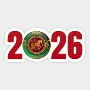 2026 Jade Chinese New Year of the Horse Sticker